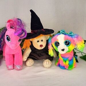 TY. Beanie set. Pony, Witch and Puppy. Collectables.